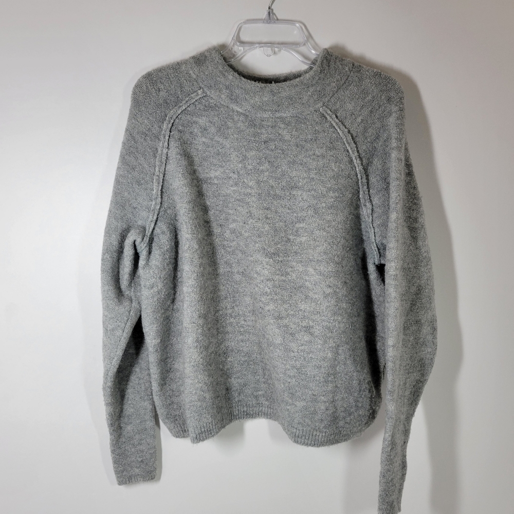 Free People Gray Wool Blend Oversized Sweater Women Size XS